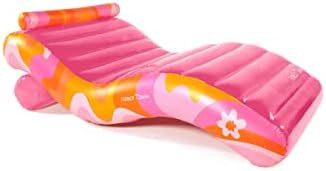 FUNBOY X Malibu Barbie Luxury Dream Chaise Lounger Pool Float - Land Or Water Inflatable with Cup... | Amazon (US)