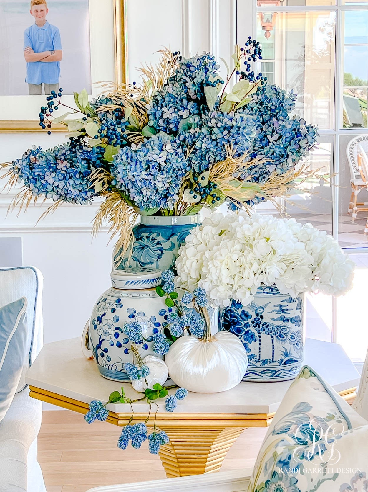 Blue and white fall decor

#LTKHome #LTKSeasonal