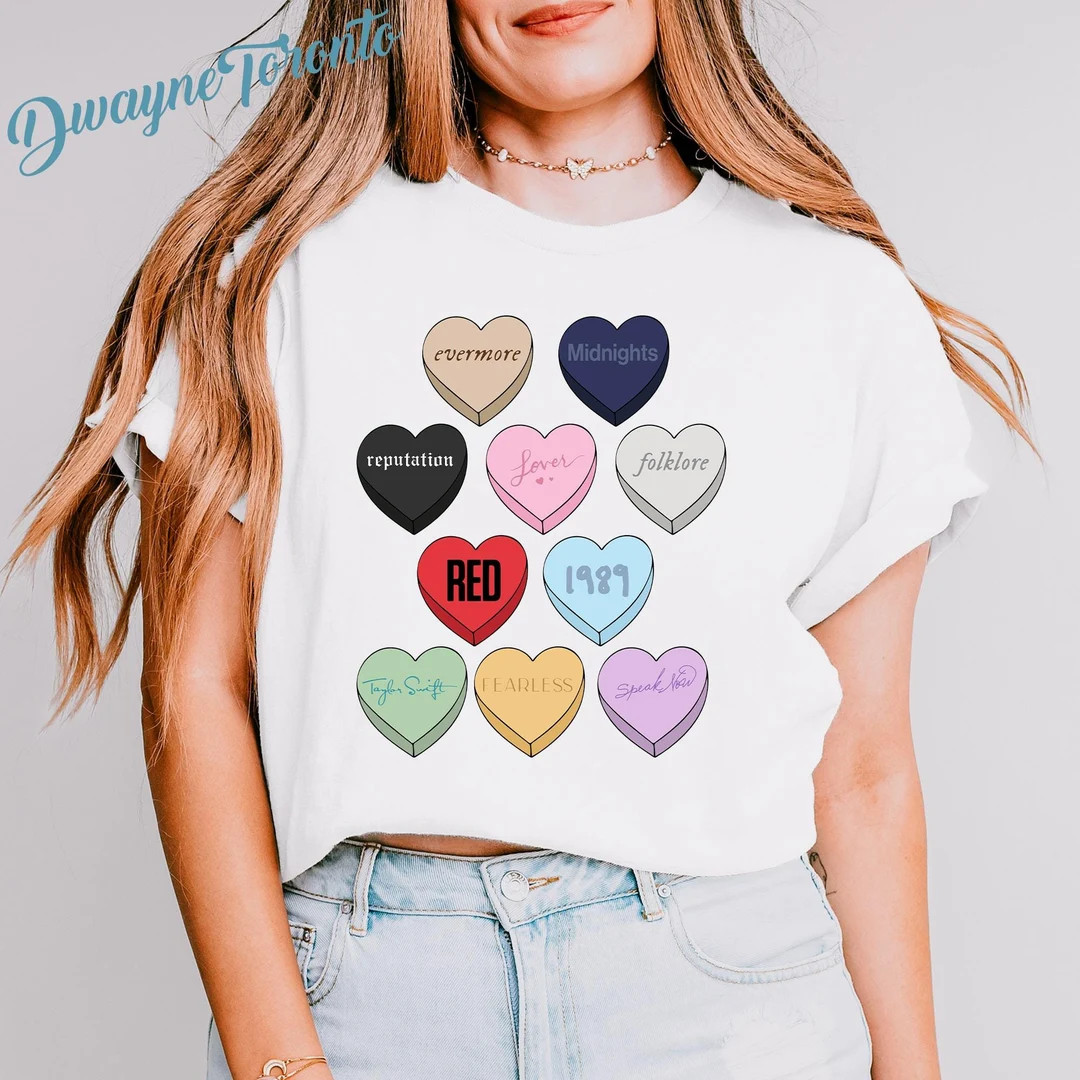Candy Heart Valentine Shirt, Taylor is My Valentine, Valentine TS Fan Shirt, Valentine's Day Gift... | Etsy (US)