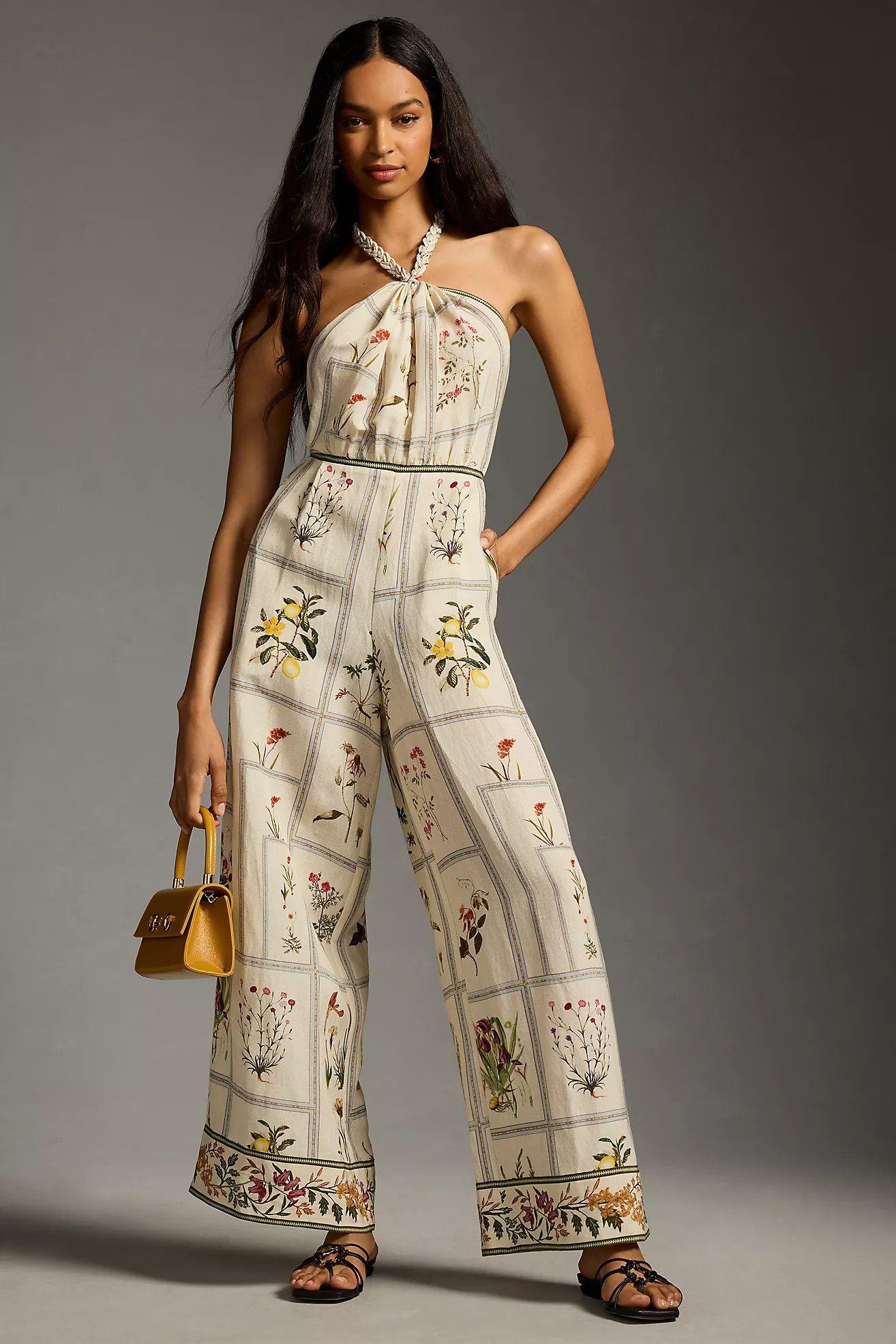 Ranna Gill Printed Wide-Leg Halter Jumpsuit | Anthropologie (US)