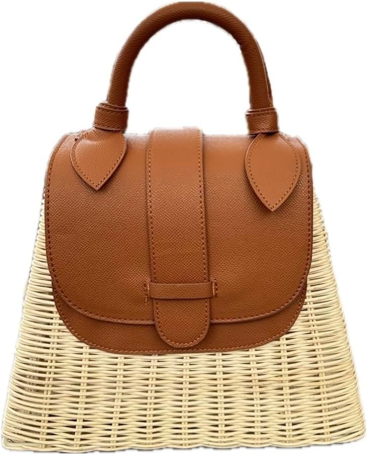 Rattan Luxury Handbag NO STRAP bag,perfect for summer picnic | Amazon (US)