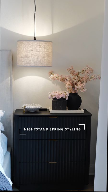 Nightstand Styling |  Create a space that feels relaxing and luxurious to unwind your day! 

Nightstand
Amazon find
Black vase
Walmart vase



#LTKhome