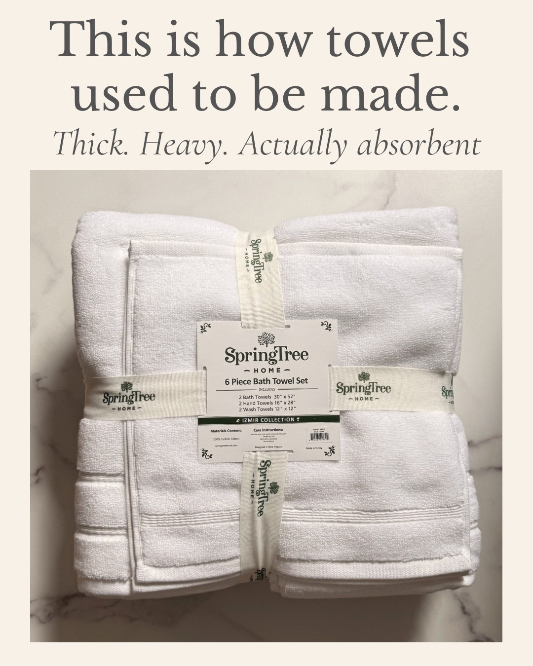 It seems like nothing is made the way it used to be these days, so I was fully prepared for these to be overhyped because “luxury towels” rarely live up to the description anymore… but these actually do.

They’re thick, plush, genuinely absorbent Turkish cotton towels that feel more like the kind hotels and department stores used to carry years ago before everything became thin and flimsy after two washes. The quality immediately stood out to me and, after multiple washes on hot water with heavy-duty drying, they still feel substantial, soft, and incredibly well made.

I also love that they’re OEKO-TEX certified, have built-in hanger loops, and somehow manage to feel luxurious without being stiff or overly heavy. One of those underrated home upgrades that quietly makes everyday life feel better.

Linked the exact Izmir Collection set here 🤍

#LTKselfcare #LTKHome #LTKOver40