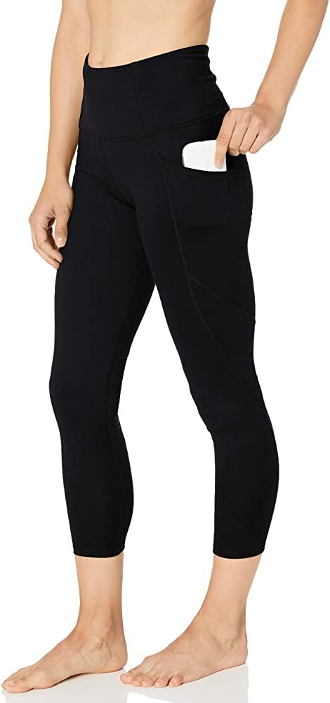 Women's (XS-3X) All Day Comfort High Waist Yoga 7/8 Crop Legging with Side Pockets - 24" | Amazon (US)