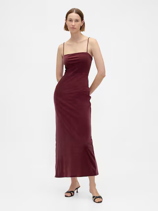 Velvet Square-Neck Maxi Dress | Gap (US)
