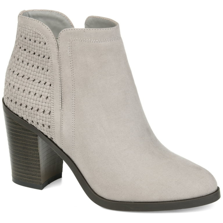 Brinley Co. Womens Woven Stacked Heel Bootie | Walmart (US)