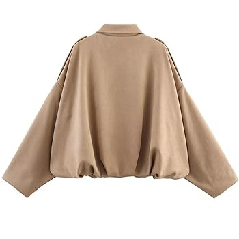 Women's Faux Suede Bomber Jacket Oversized Pilot Coats Fall Lapel Zip Up Motorcycle Streetwear Ou... | Amazon (US)