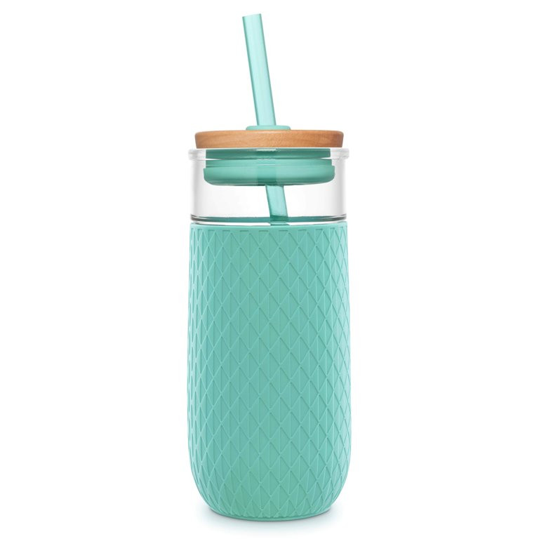 Ello Devon 20oz Glass Tumbler with Straw, Mint - Walmart.com | Walmart (US)