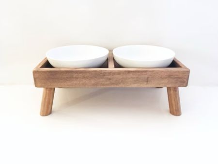 Linked the boys dog food and water stand! This comes with bowls and is customizable with stain color as well!

#LTKHome