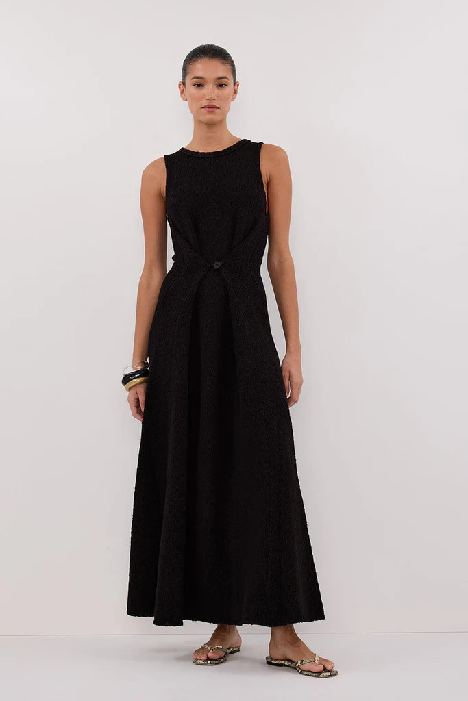 SUE BLACK KNIT MAXI DRESS | DISSH