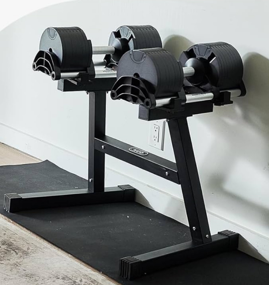 Adjustable weights we have in our garage that my husband got himself as a gift for Christmas. From 5-80lbs with a comfortable grip. Get a great workout in from home with nuo bell adjustable dumbbells

#LTKfitness #LTKActive #LTKhome