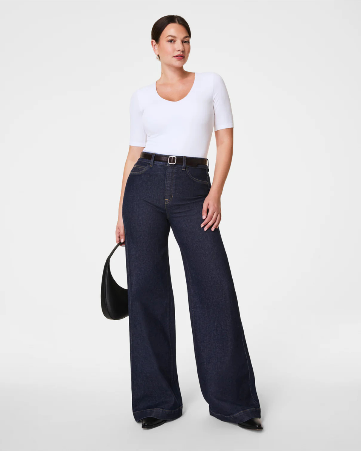 SPANXshape™ EveryWear Wide Leg Jeans, Raw Indigo | Spanx