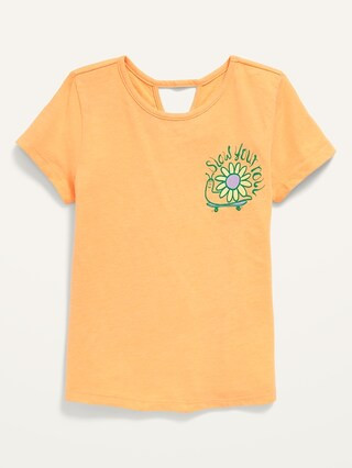 Cut-Out Back Graphic T-Shirt for Girls | Old Navy (US)