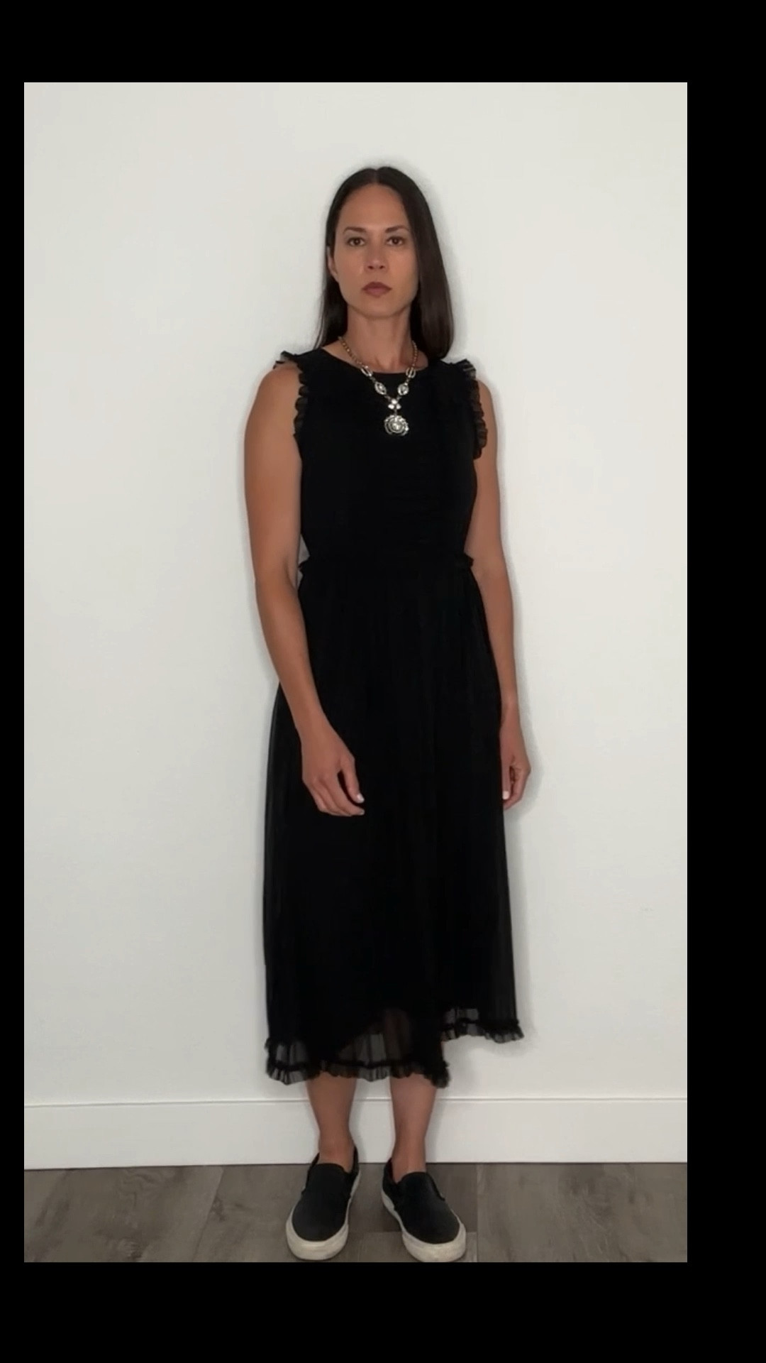 Modernize any formal piece by pairing it with a cool pair of casual shoes. I love this goth inspired Max  studio dress with a pair of black leather Vans. Romantic, cool, and with just a little bit of edge.🖤

#LTKOver40 #LTKSaleAlert #LTKStyleTip