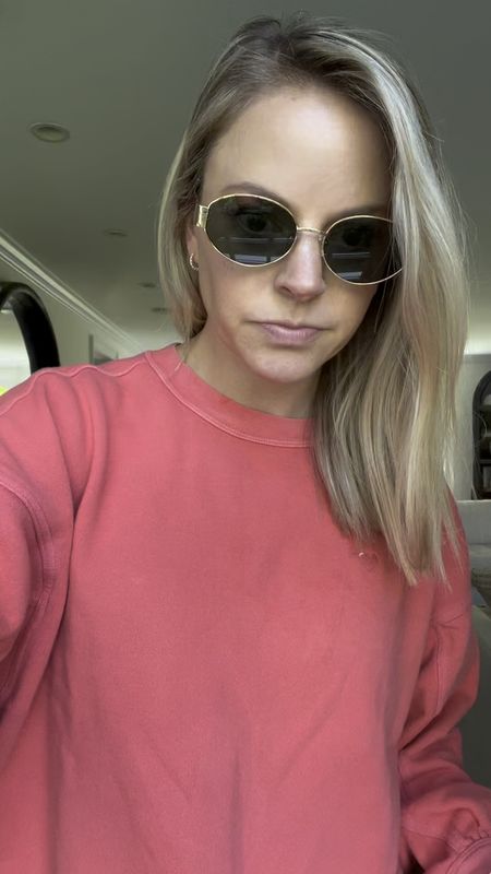 Amazon sunglasses $15 🕶️ 
I ordered the green/gold & gold/grey 

Lounge set size small 

Amazon find, look for less, trendy 

#LTKstyletip #LTKfindsunder50