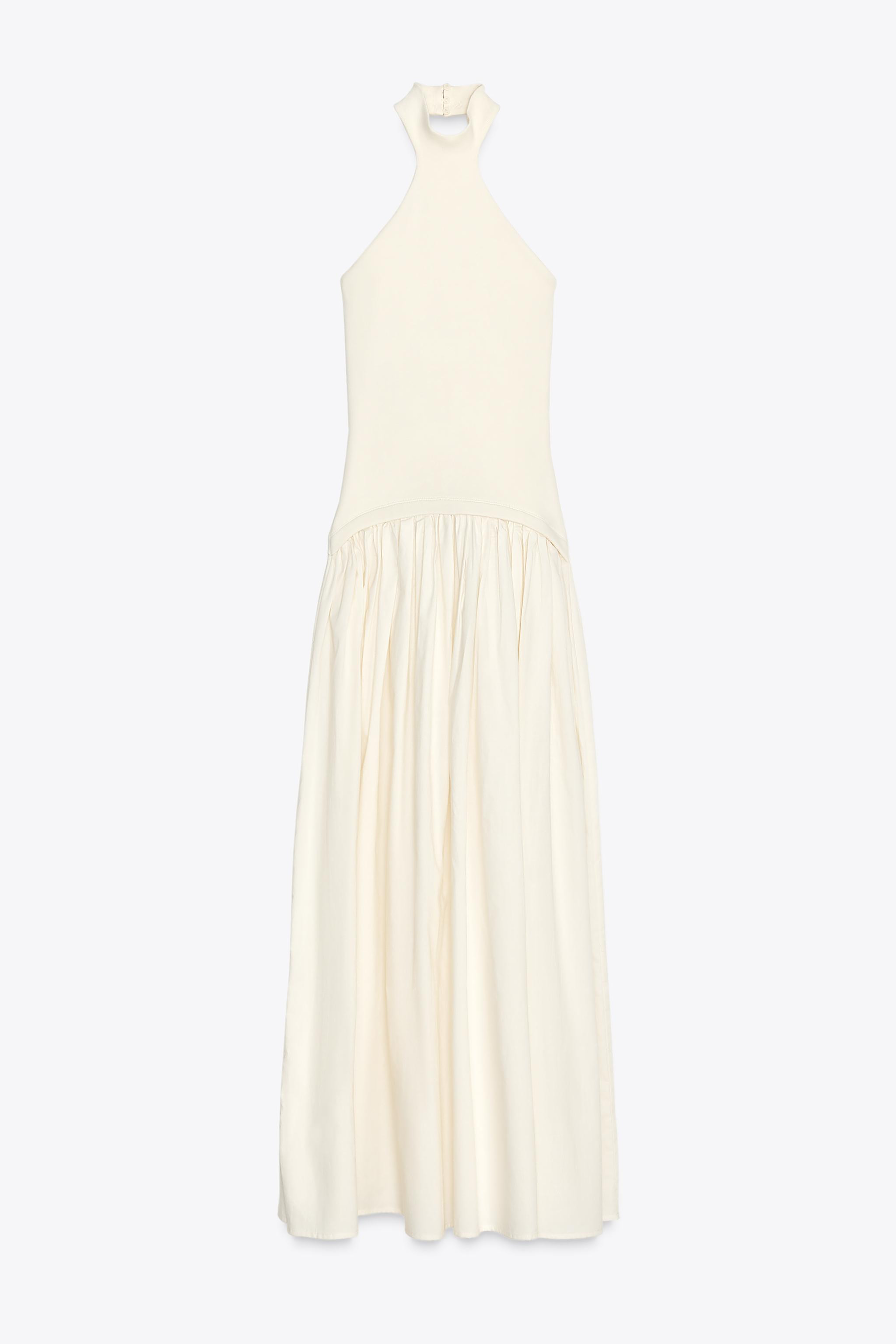 HALTERNECK DRESS WITH MATCHING DETAIL | Zara US