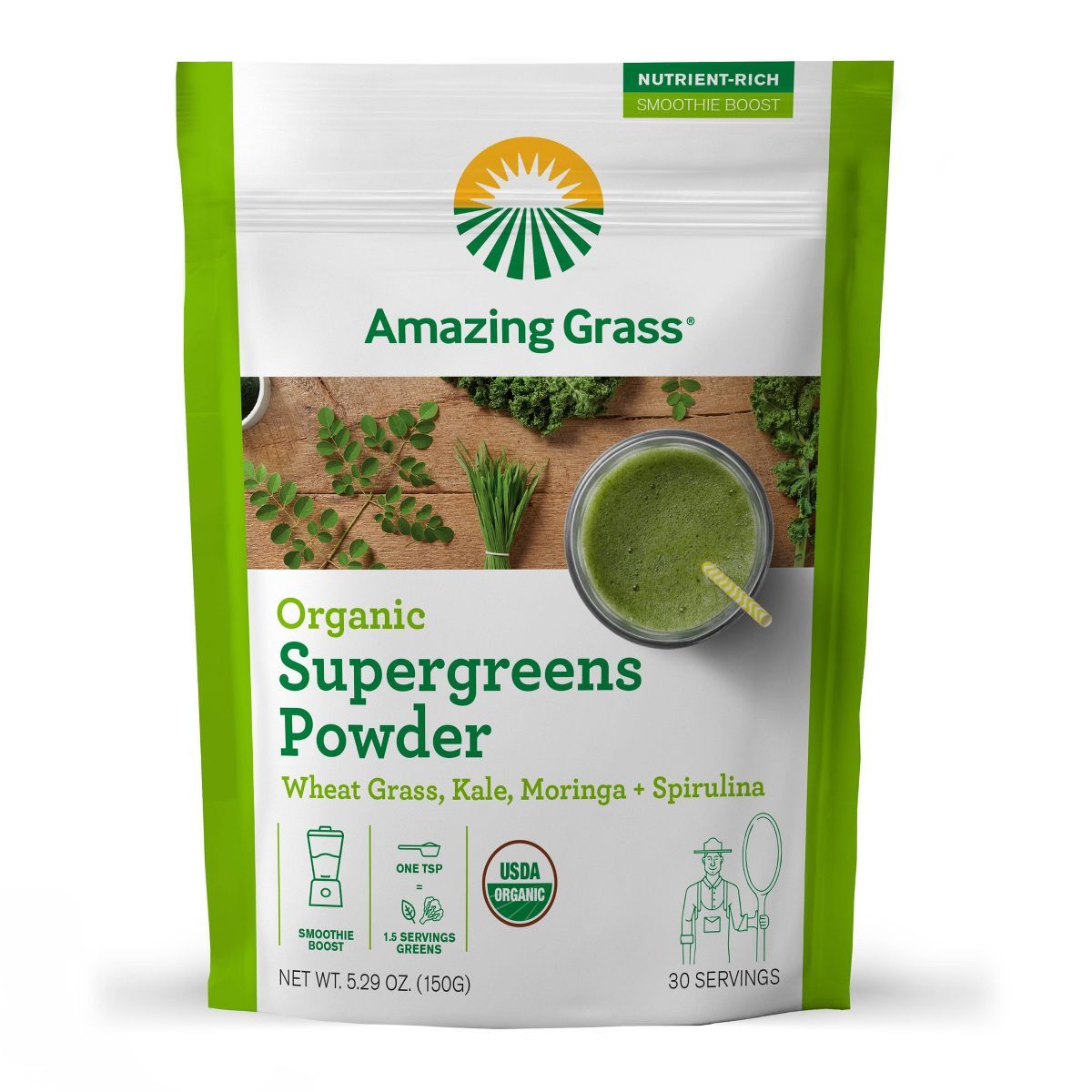 Amazing Grass Organic SuperGreens Powder - 5.29oz | Target