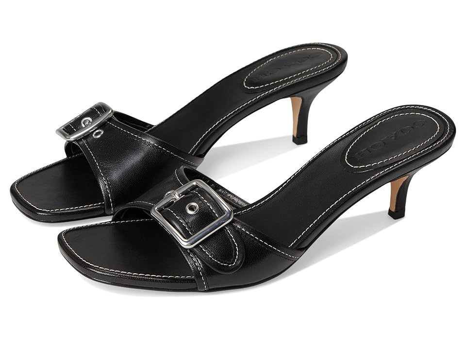 COACH Margot Sandals High Women's Heels Black : 5.5 M, Leather | Zappos