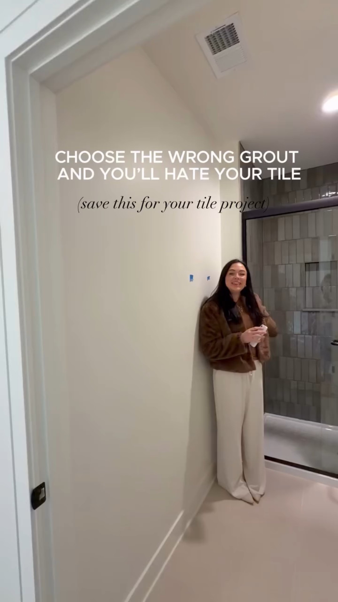 Tile matters - 
Grout matters just as much!

Follow for more design insight 🤍

New builds
Interior finish selections 
Warm modern 
Home inspiration 
Remodeling