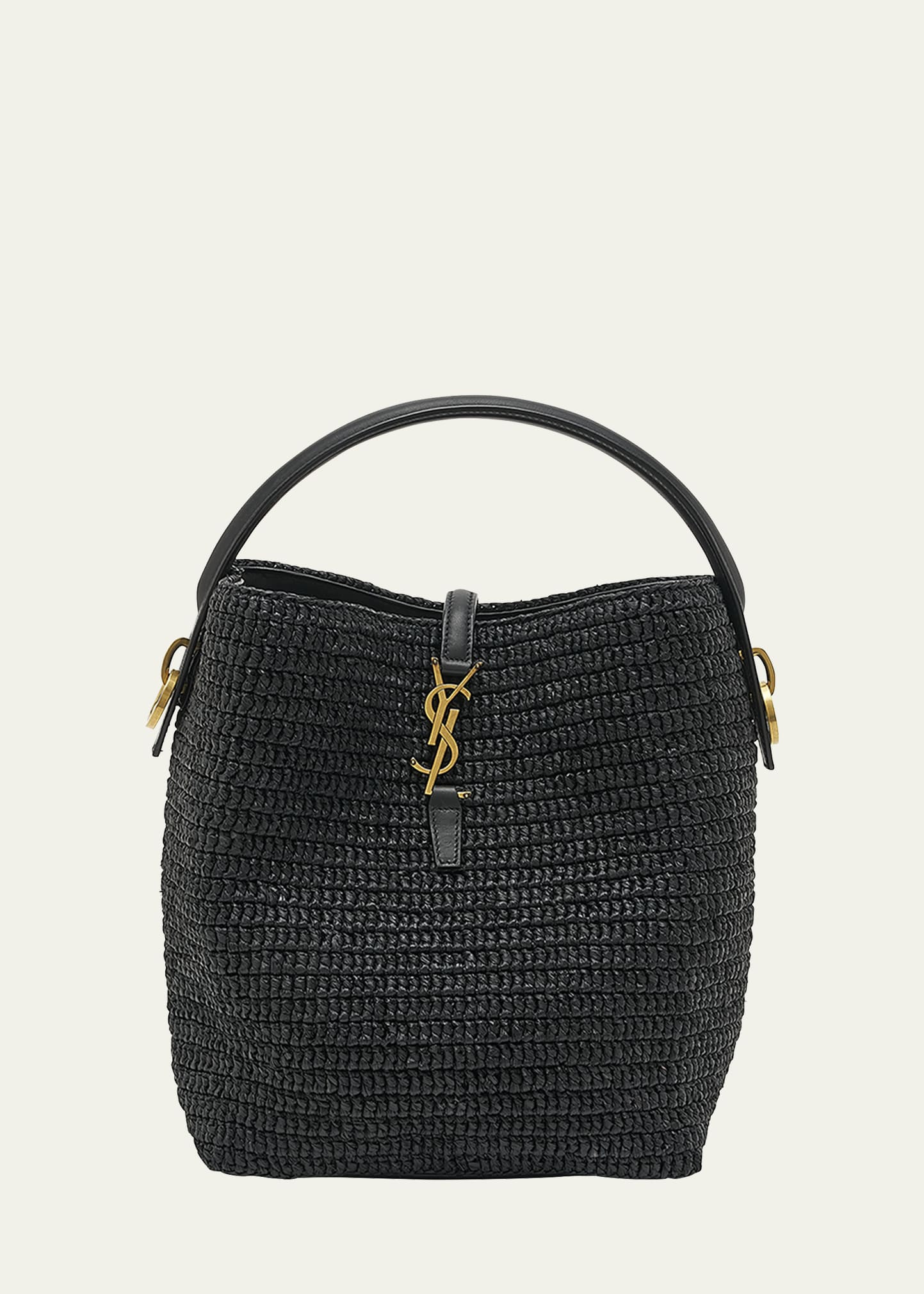 Saint Laurent Le 37 Raffia Bucket Bag | Bergdorf Goodman