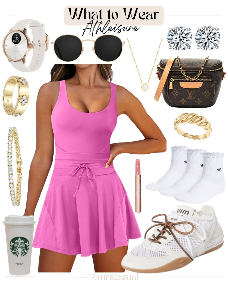 The pink athleisure dress of summer 💕 Cute enough for errands, walks, coffee runs AND sports field mom life 👟 🔗⬇️

#LTKootd #LTKSeasonal #LTKOver40