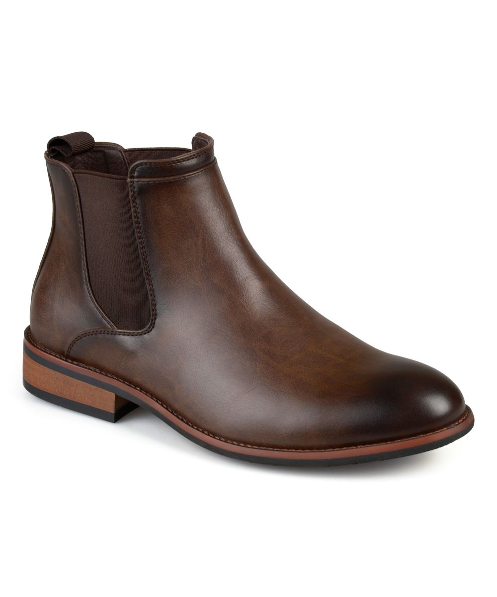 Vance Co. Men's Casual boots Brown - Brown Landon Chelsea Boot - Men | Zulily