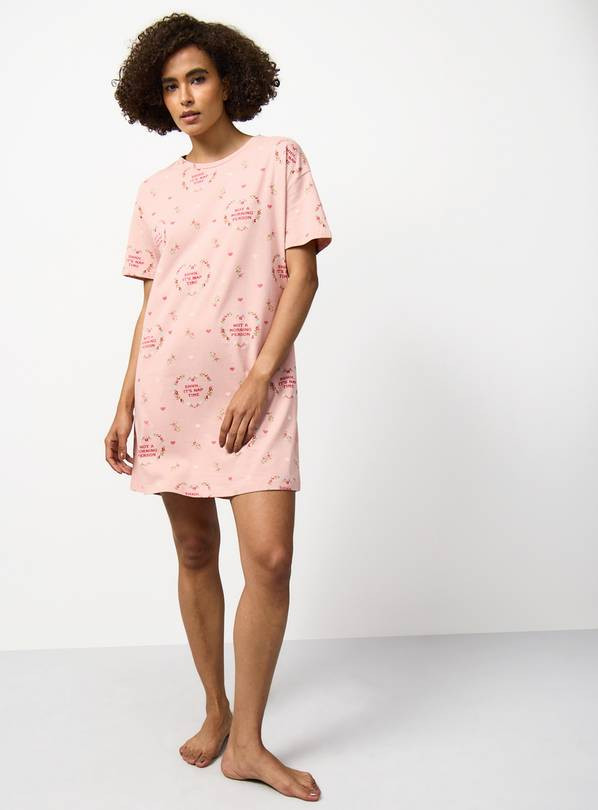 Buy Pink Heart Print Sleep Tee M | Nightdresses | Tu | Tu Clothing
