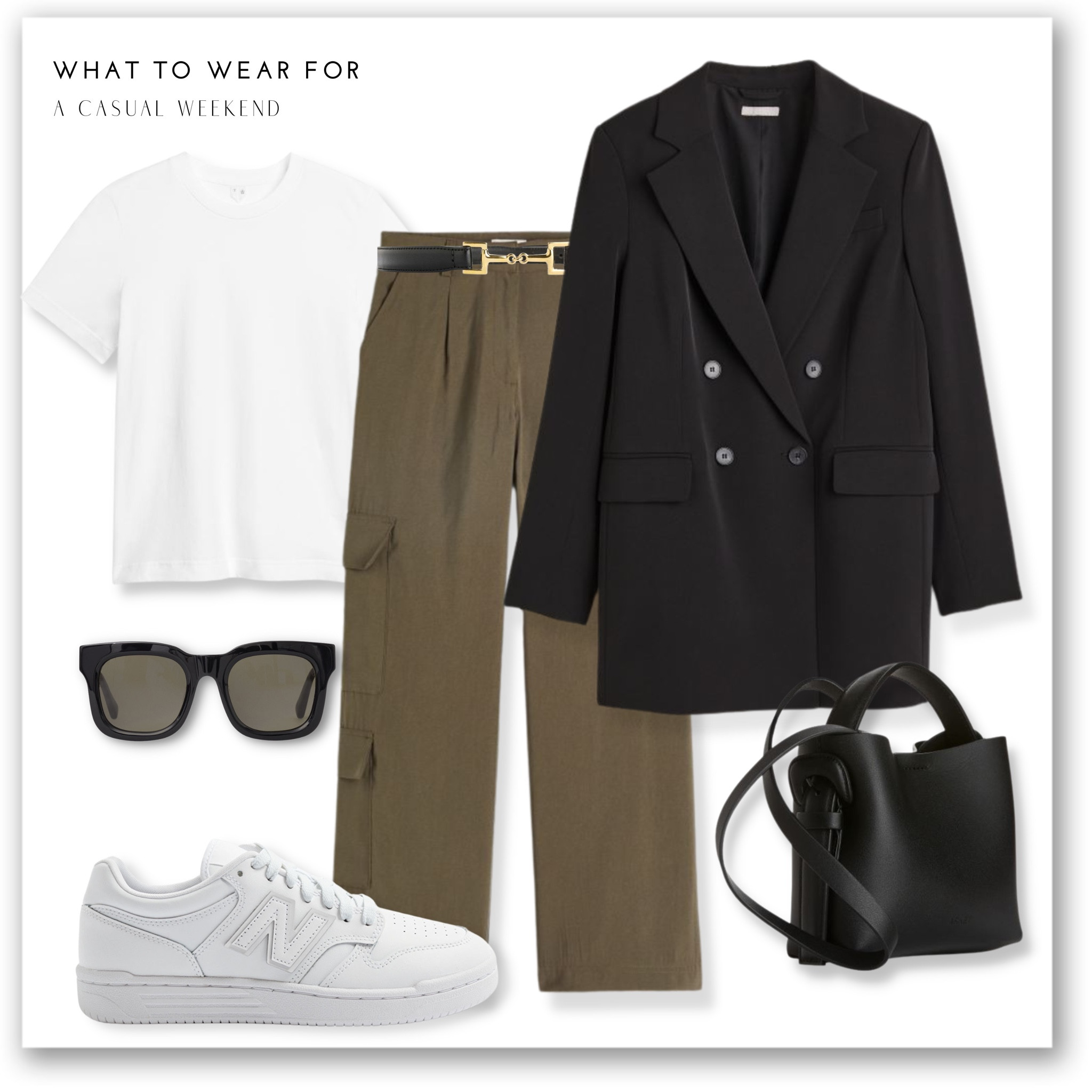 An easy smart / casual weekend look ❤️ 

Cargo trousers, white T-shirt, black blazer, new balance trainers

#LTKstyletip #LTKeurope #LTKSeasonal
