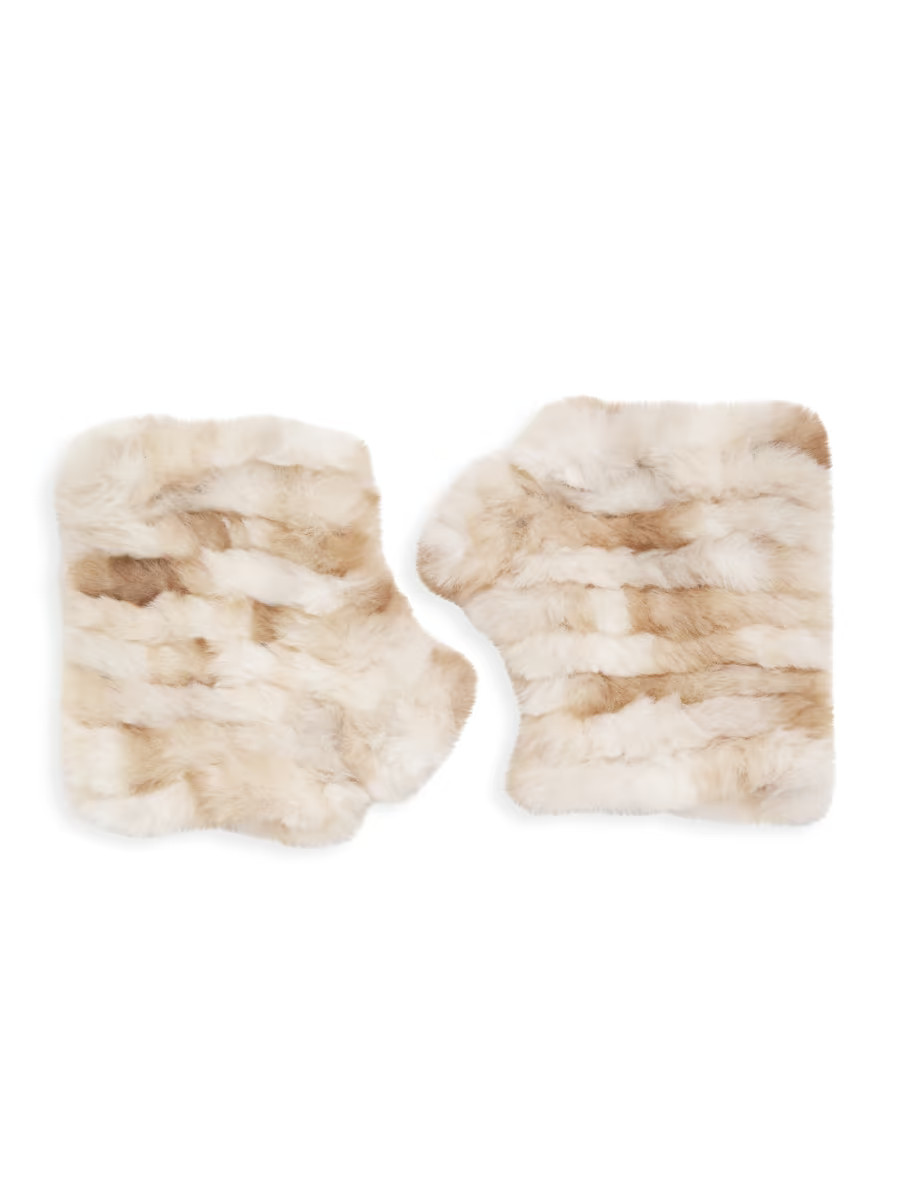 Mandy Tie-Dye Faux Fur Mittens | Saks Fifth Avenue