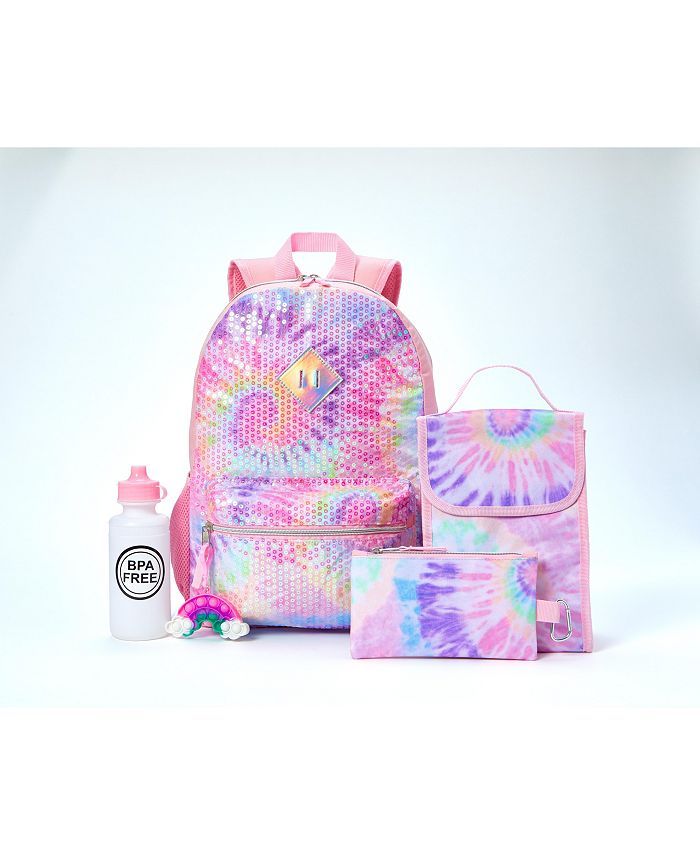 Girls Tie Dye Backpack, 6 Piece Set | Macys (US)