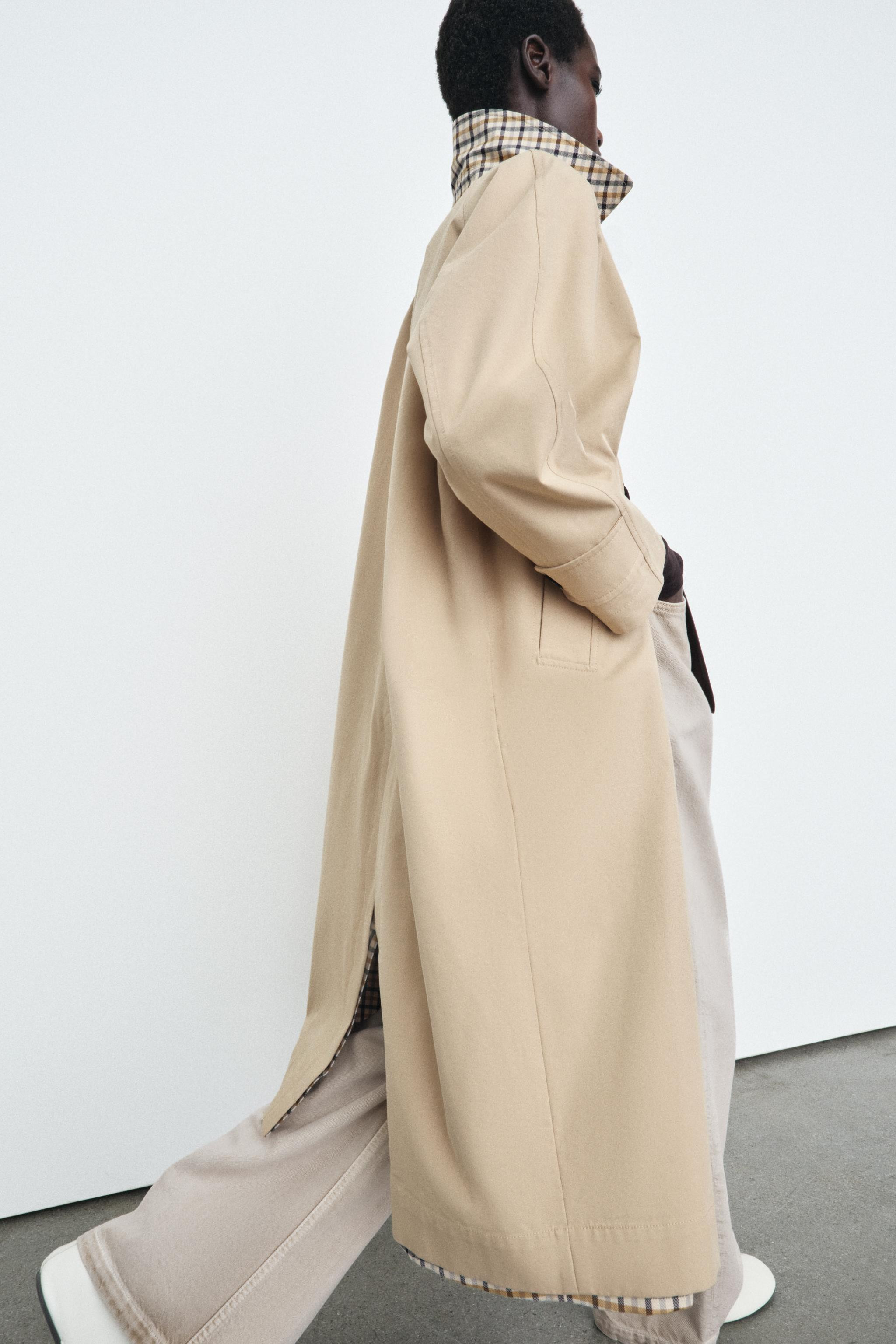 REVERSIBLE PLAID TRENCH COAT ZW COLLECTION | Zara US