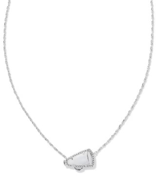 Cheer Silver Short Pendant Necklace in White Mother-of-Pearl | Kendra Scott