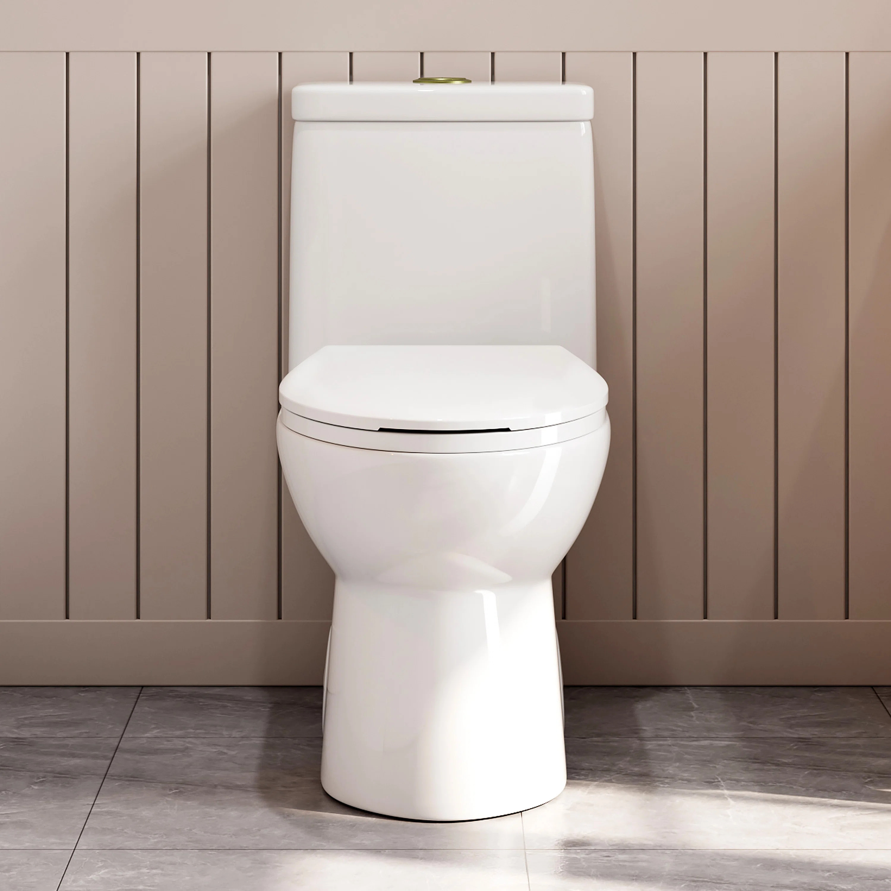MOHOME Poseidon Dual-Flush Elongated One-Piece Toilet (Seat Included) | Wayfair | Wayfair North America