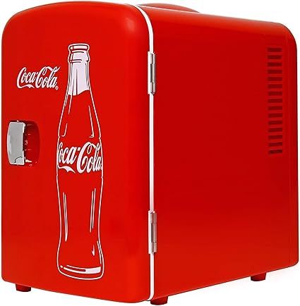 Coca-Cola Classic Portable 6 Can Thermoelectric Mini Fridge Cooler/Warmer, 4 L/4.2 Quarts Capacit... | Amazon (US)