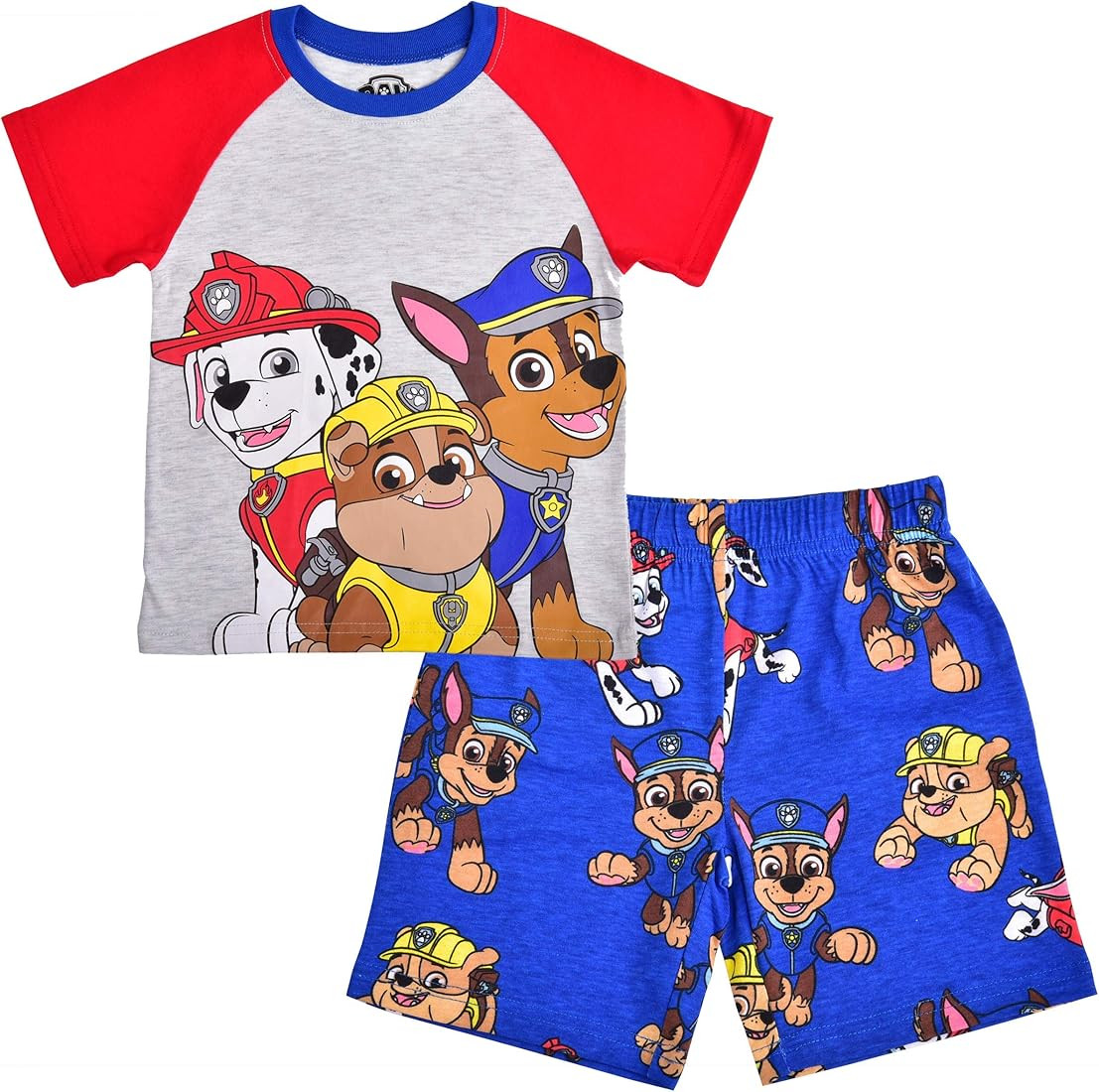 Paw Patrol Nickelodeon Chase, Marshall & Rubble Boys T-Shirt and Shorts Set for Toddler and Littl... | Amazon (US)