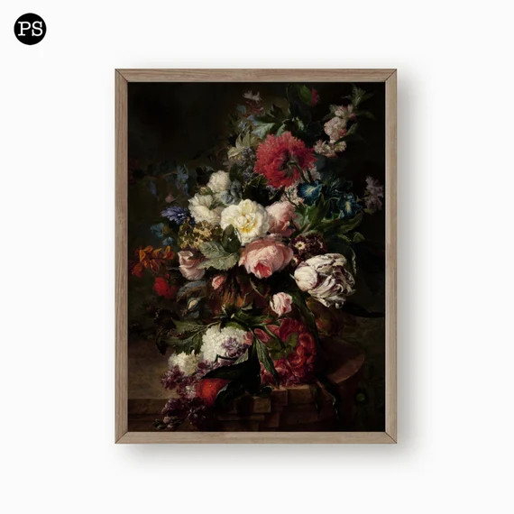 Floral Wall Art  Vintage Wall Art  Still Life  Botanical - Etsy | Etsy (US)