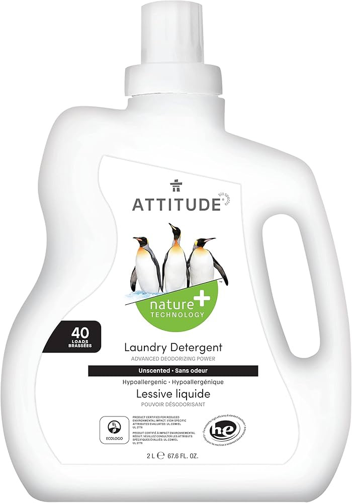 ATTITUDE Laundry Detergent, EWG Verified, Plant and Mineral-Based Formula, HE Compatible, Vegan a... | Amazon (US)