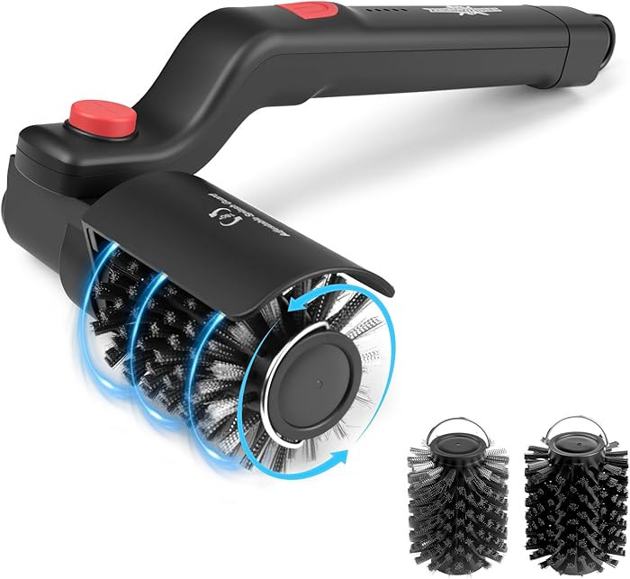 Electric Rotary Grill Brush with 1 Replacement Head,Cordless Rechargeable Grill Cleaning Brush wi... | Amazon (US)