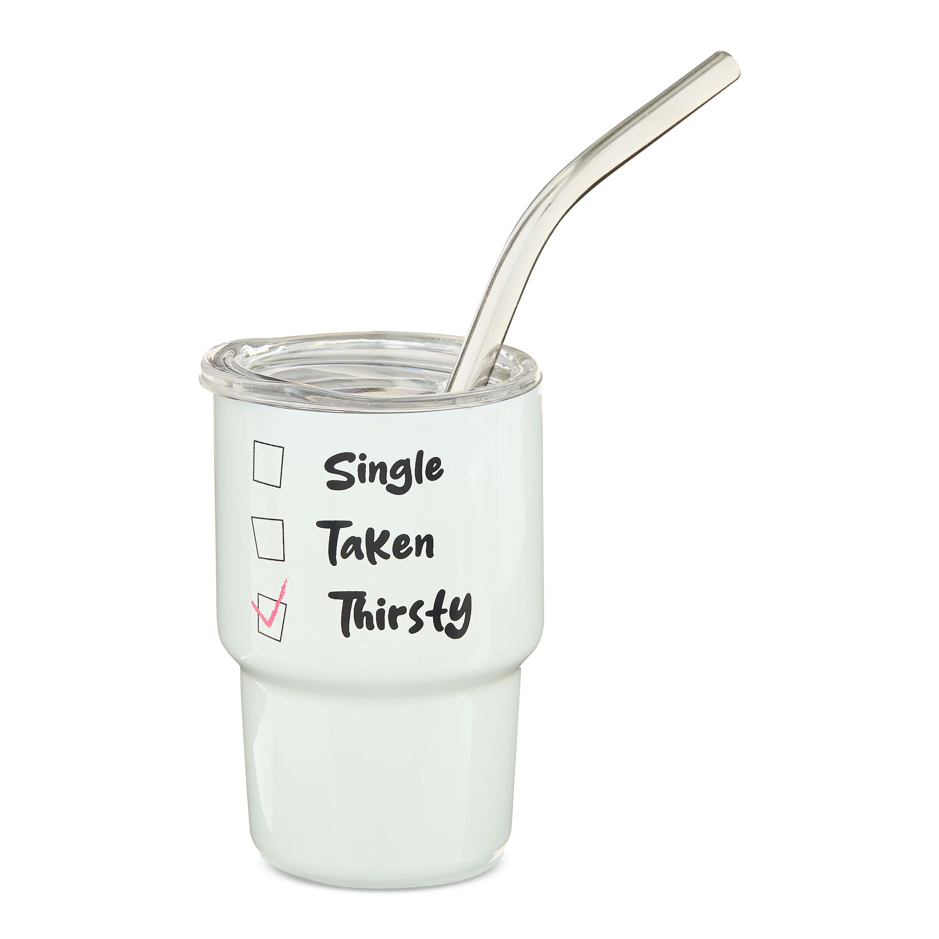 Stainless Steel Mini Tumbler, Single Taken Thirsty, 3 fl oz, Valentine's Day by Way To Celebrate | Walmart (US)