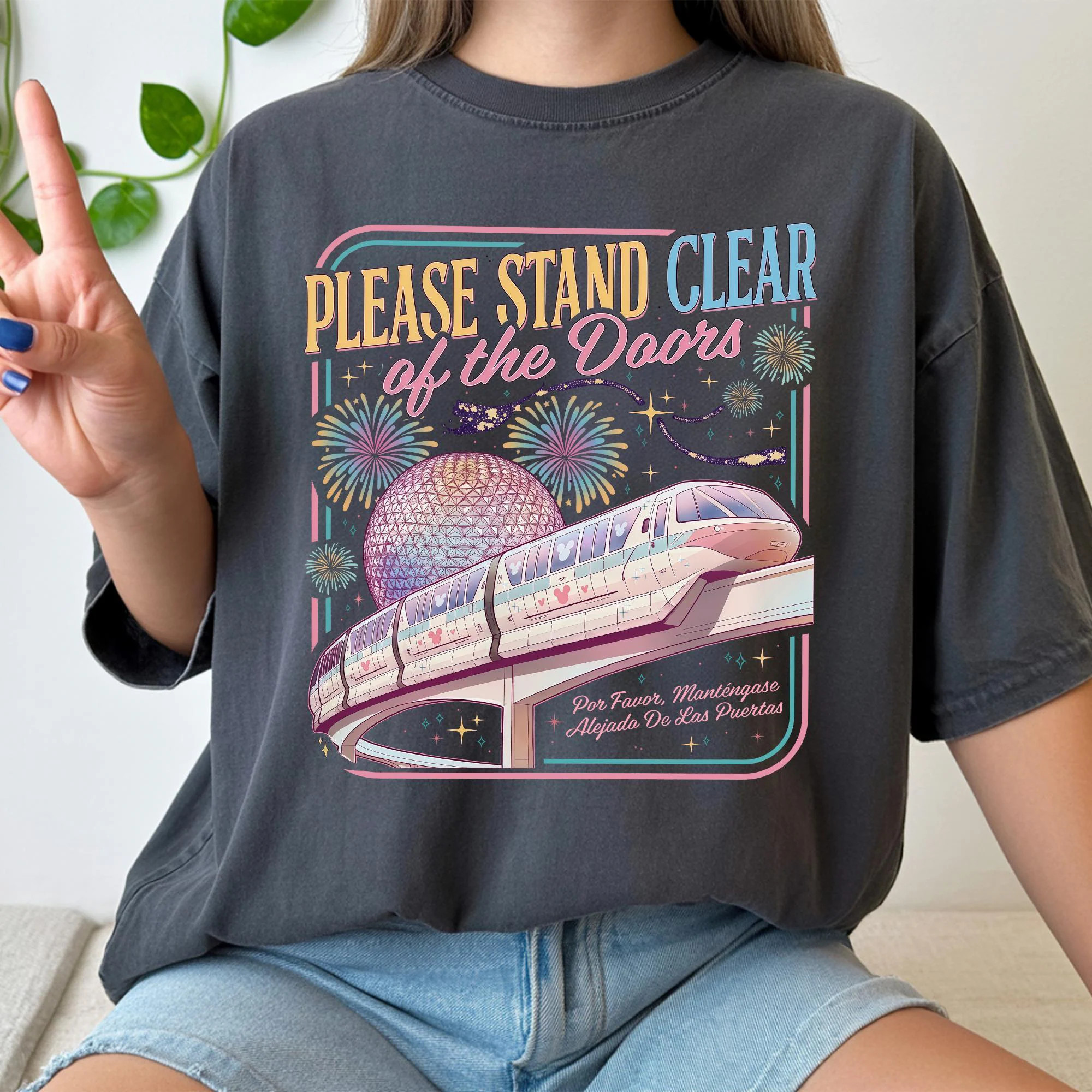 Comfort Colors® Please Stand Clear Of The Doors Shirt, Magic Monorail Tshirt, Family Trip Tee | Etsy (Global)