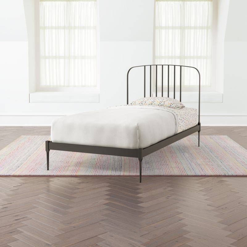 Larkin Black Metal Bed | Crate & Barrel