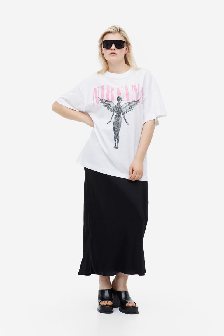 Long Printed T-shirt | H&M (US + CA)