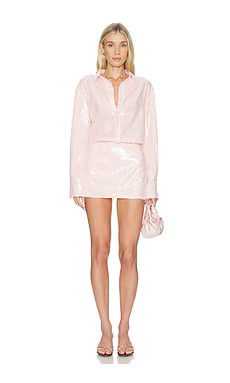 Lovers and Friends Beca Mini Dress in Baby Pink from Revolve.com | Revolve Clothing (Global)