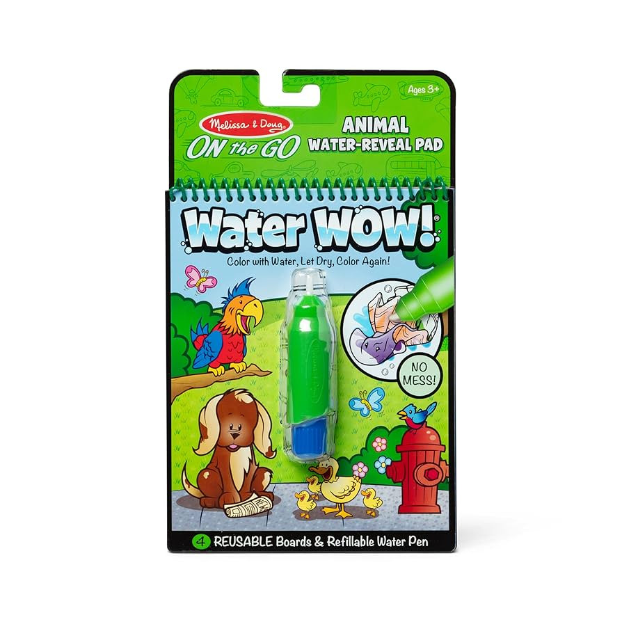 Melissa & Doug On the Go Water Wow! Reusable Water-Reveal Activity Pad - Animals - FSC Certified | Amazon (US)