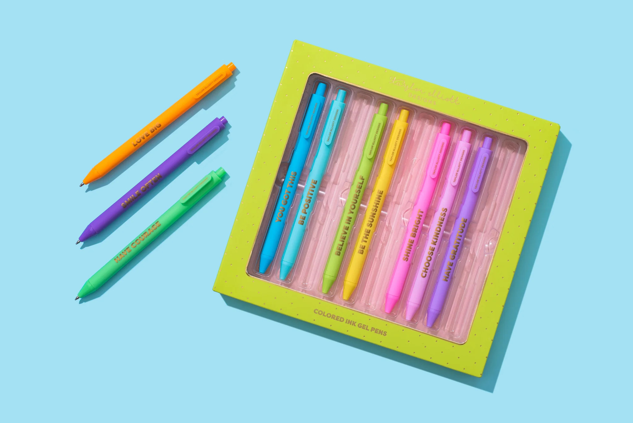 Set of 10 Colored Gel Pens | Taylor Elliott Designs