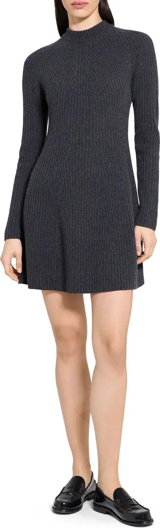 Traveling Long Sleeve Wool & Cashmere Rib Dress | Nordstrom