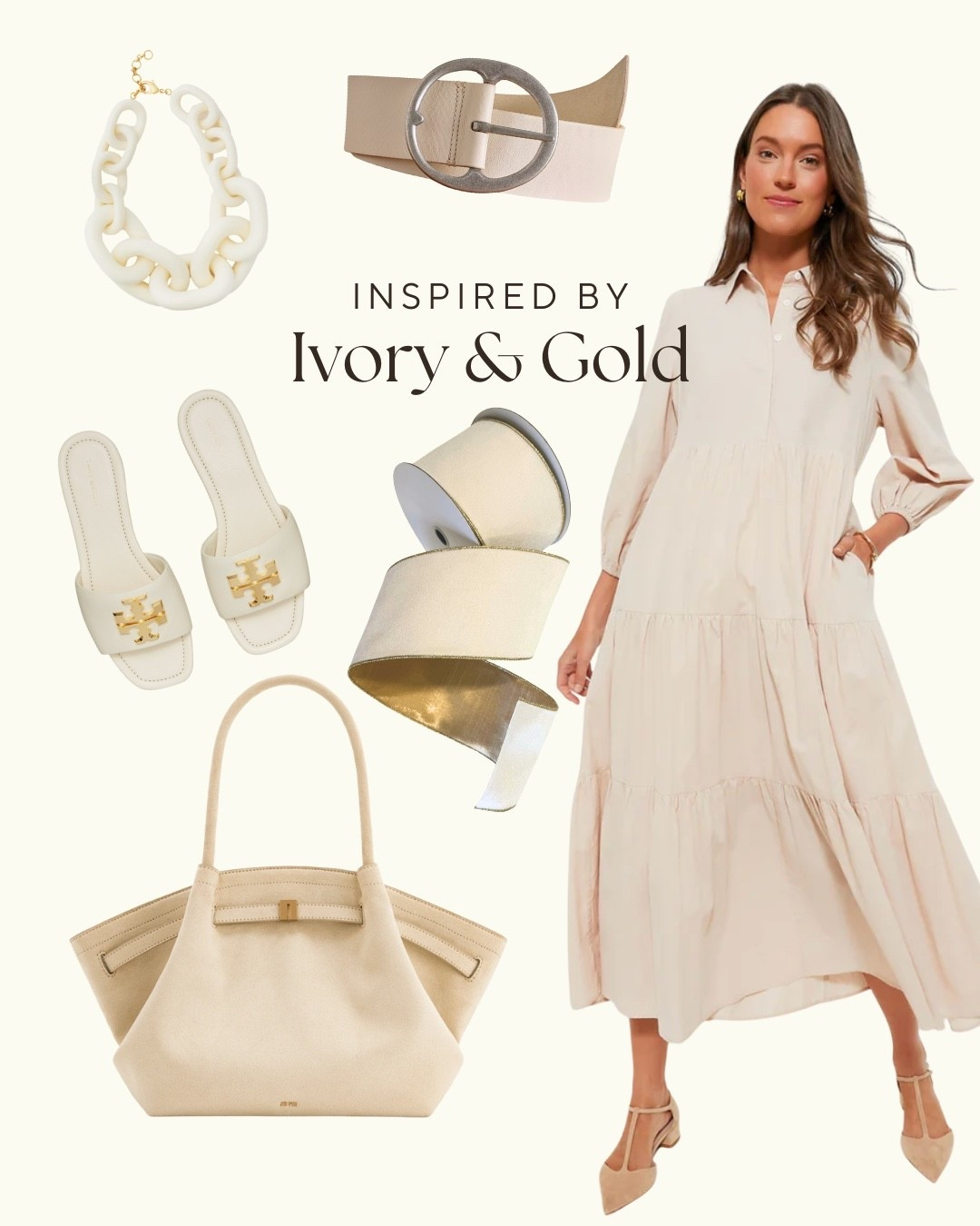 Ivory and gold never go out of style - shop this look inspired by our new ribbon!

#LTKPetite #LTKWorkwear #LTKItBag