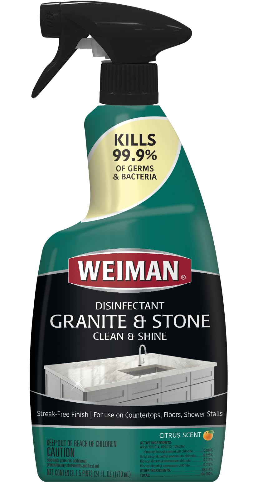 Weiman Disinfectant Granite Daily Clean & Shine, 24 Fl Oz (Pack of 1) | Amazon (US)