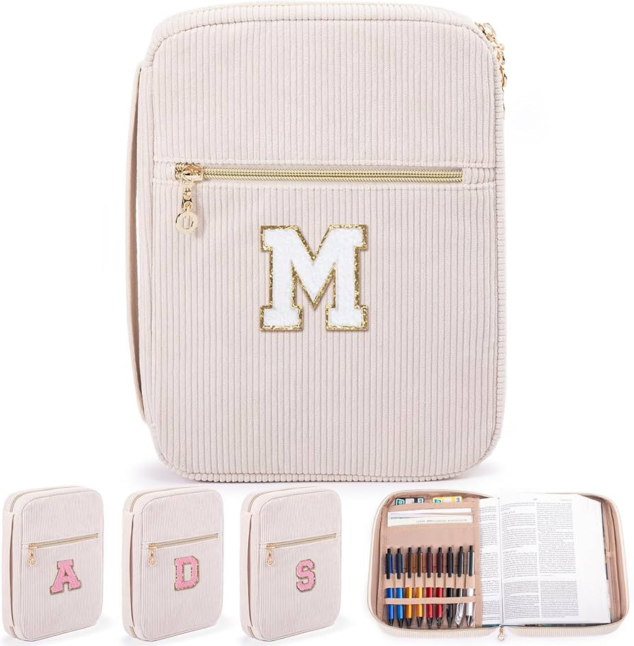 Bible Cover for Women, Initial Personalized Bible Gift - Bible Case for Men - Bible Holder - Bibl... | Amazon (US)