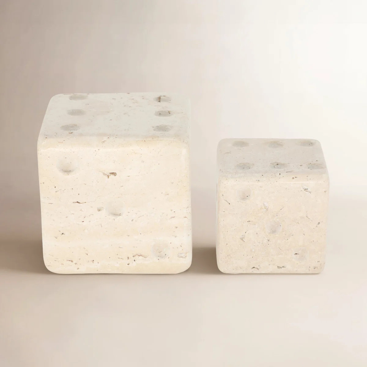 Stone and Metal Decorative Dice Set - Elegant Marble and Steel Gaming Decor, Modern and Transitio... | Wayfair North America